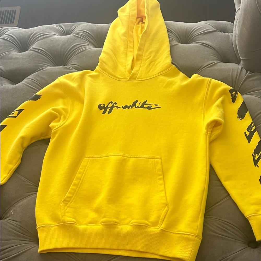 Boys Off-White Yellow Hoodie